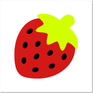 Strawberry Emoticon Posters and Art